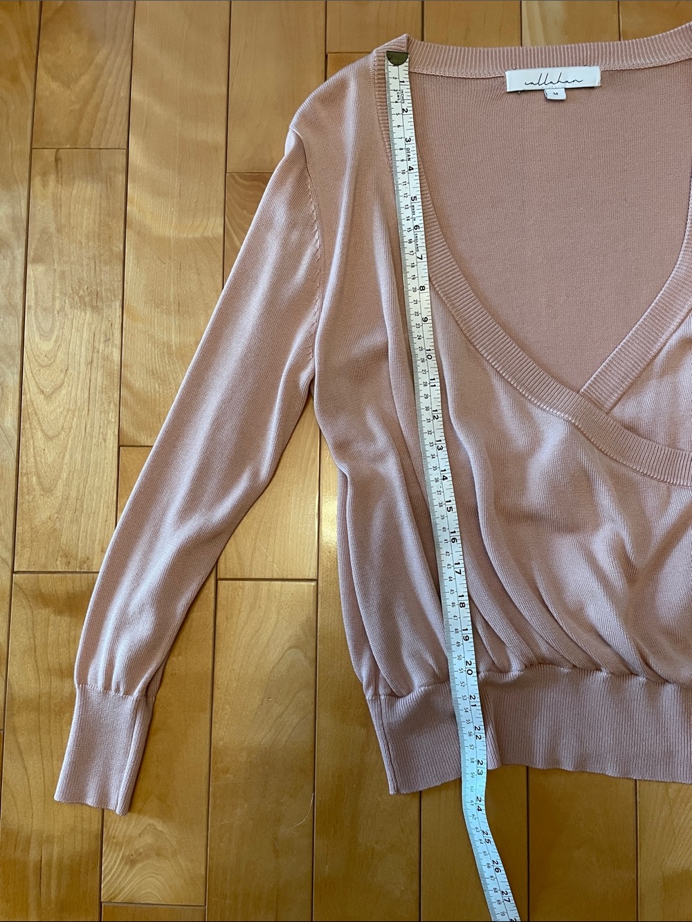 M   CALLAHAN  Blush Pink Draped V-Neck Sweater    REVOLVE - Picture 5 of 6